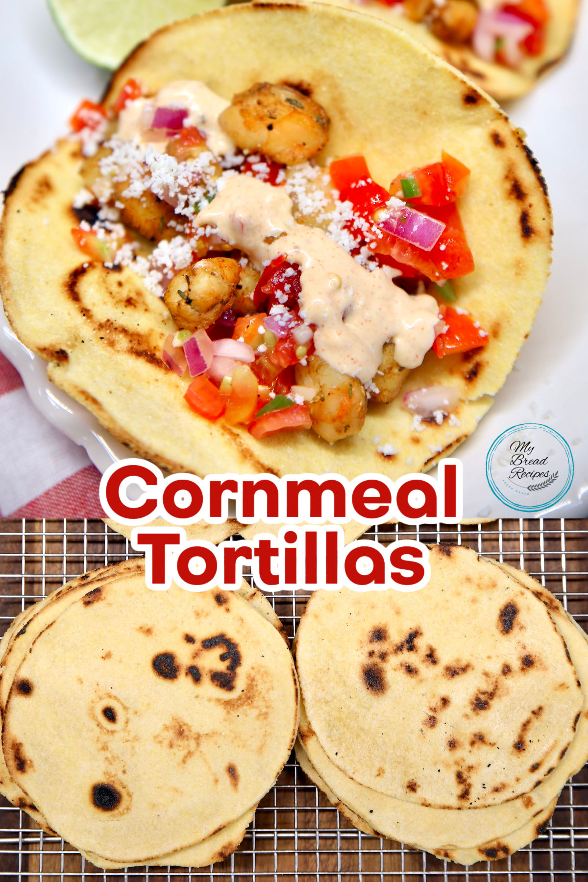 Collage of tacos/corn tortillas with text overlay.