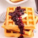 stacked crispy waffles