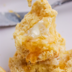 Fresh drop biscuits with butter and honey drizzle