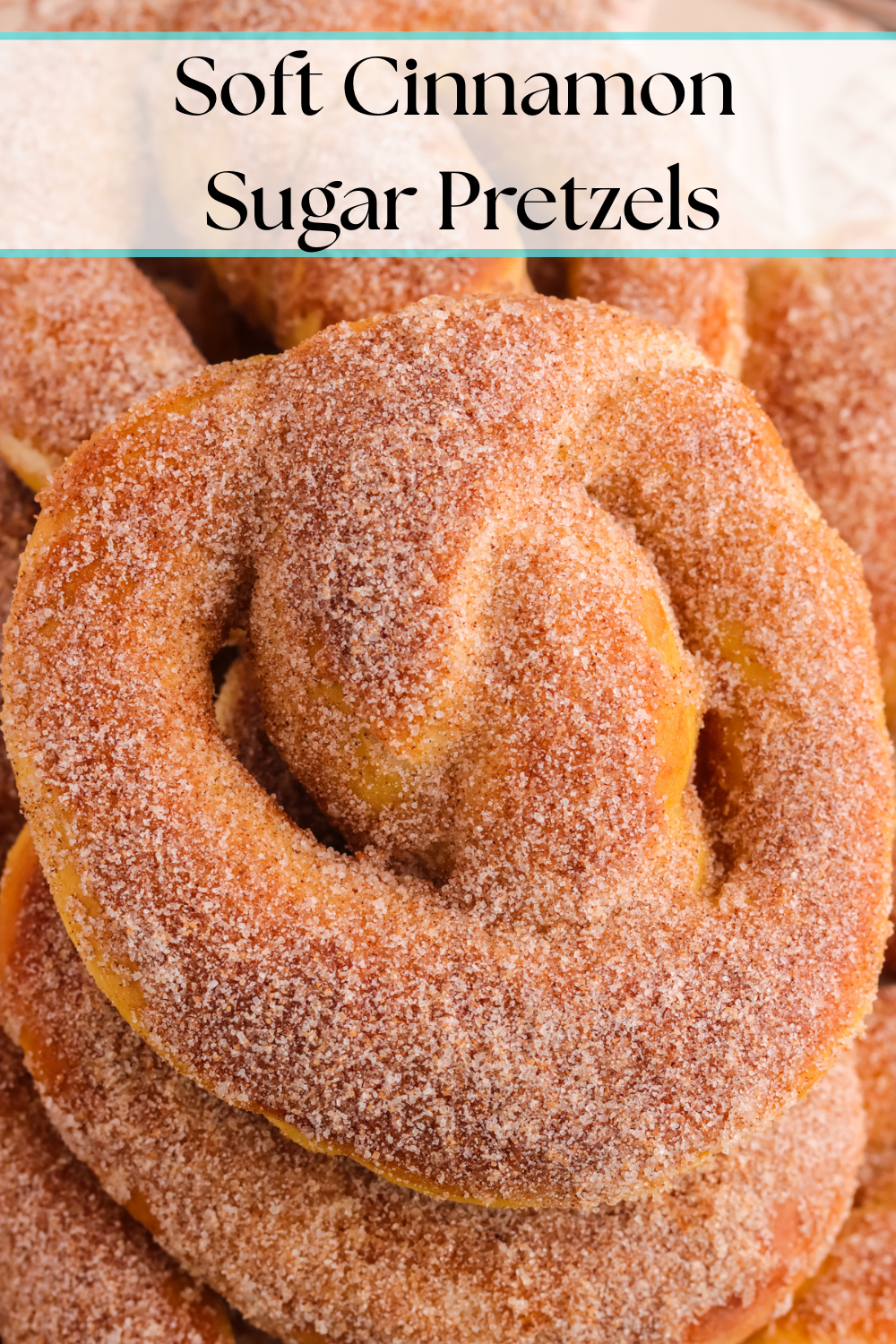 Cinnamon sugar coated pretzel.